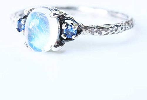 Jewelryamintra Simple Women Jewelry White Gold Filled Moonstone Ring Wedding Bridal Gift (6)