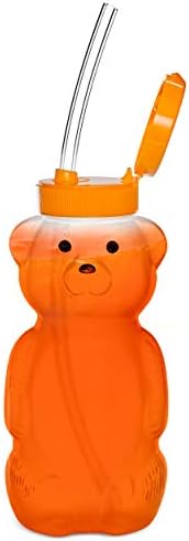 Special Supplies Honey Bear Straw Cup For Baby, 3 Straws, Squeezable ...