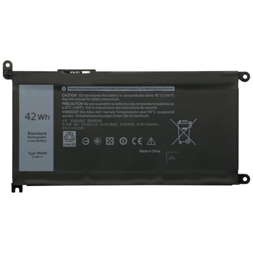 42Wh YRDD6 Batería para Dell Inspiron 3480 3481 3482 3579 3580 3581 3582 3583 3585 5368 5378 5379 5480 5481 5482 5485 5488 5565 5568 5570 5575 5578 5579 5580 5583 Inspiron Mini 10 Latitude 3180
