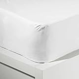Mainstays Waterproof Fitted Vinyl Queen Mattress Protector, White