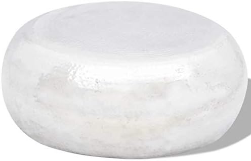 Tables Accent Tables Coffee Tables Hammered Aluminium Coffee Table Silver