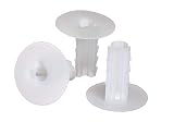 THE CIMPLE CO - Single Feed Thru Bushing - (White) RG6 Feed Through Bushing (Grommet) Replaces Wallplates (Wall Plates) For Coax Coaxial Cable, Network Cable, CCTV - Indoor/Outdoor Rated - 10 Pack