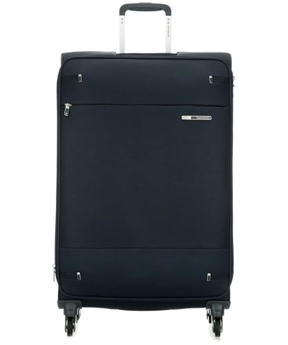 Base Boost - Valigia morbida da 66 cm, di medie dimensioni, trolley con 4 ruote, lucchetto TSA, leggera ed espandibile, 67,5 L, Blu (Navy Blue)
