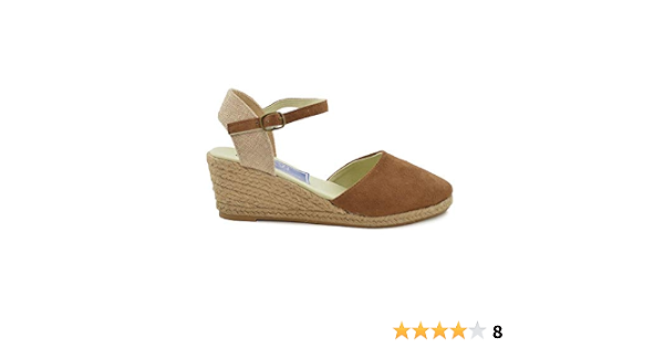Cuña de Esparto Yute Cuero : Amazon.es: Zapatos y complementos