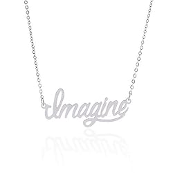 AOLO Imagine Words Necklace Name Jewelry Monogram