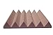 Professional Acoustic Foam Panels - Wedge Style 12x12' Tiles - 4 Pack - Studio Foam for Sound Dampening - Soundproofing Panels for Walls and Ceilings (Rosy Beige Color)