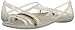 Crocs Women's Isabella W Flat Sandal, Oyster/Walnut, 7 M US