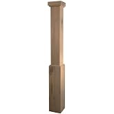 Westfire Stair Parts White Oak Box Newel Post, 6 x 6 x 53 1/4" | Premium Character-Grade White Oak Newel Post, 4091. Authentic Amish-Made Craftsmanship. Unfinished and Ready to Customize