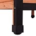 Tangkula Dog House, Wooden Pet Kennel, Outdoor Weather Waterproof Pet House, Natural Wooden Dog House Home with Reddish Brown Roof, Pet Dog House (Medium, Natural Wood)