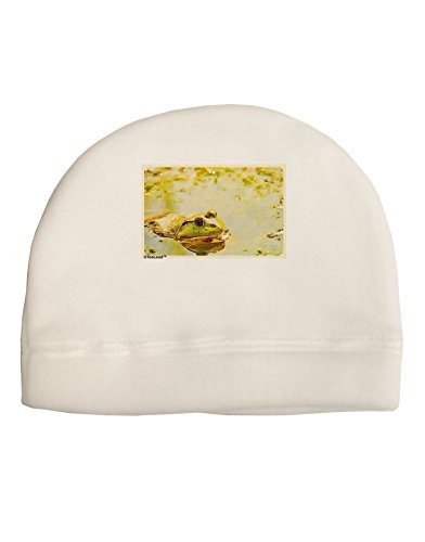 TooLoud Bullfrog in Watercolor Child Fleece Beanie Cap Hat