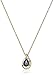 Amazon Collection 18K Yellow Gold over Sterling Silver Created Blue Sapphire Pear with Created White Sapphire Earrings and Pendant Neckalce Box Set,18