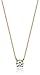 Amazon Collection Platinum or Gold-Plated Sterling Silver Round-Cut Infinite Elements Zirconia Solitaire Pendant Necklace