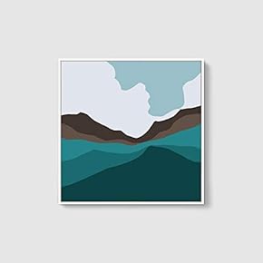 Framed Canvas Wall Art Natural Scenery Canvas Prints Home Artwork Decoration for Living Room,Bedroom - 16x16 inches