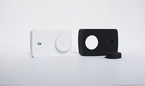 Humpback Silicone Rubber Protective Housing Case + Lens Cap Cover for Xiaomi 4K/4K+/Yi Lite Action Camera -2 Pieces (Black and White)