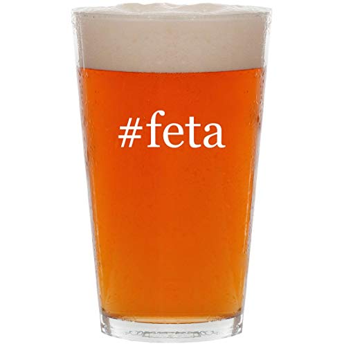 #feta - 16oz Hashtag Pint Beer Glass