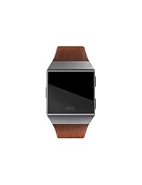 Fitbit Ionic   Correa de piel perforada, FB164LBDBL, Coñac, 1, 1