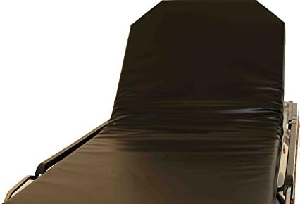 NAMC Marathon Mattress Standard Stretcher Pad (24"X76"X3") with 8" Angled Cut at Head (Several Variations Available)