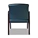 Alera Reception Lounge Series Guest Chair, Mahogany/Black Leather