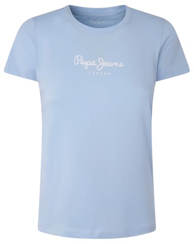 Camiseta New Virginia SS N para Mujer, Color Azul (Bay Blue), XXS