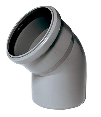 Soil Pipe 30 Degree Bend 110 mm Inlet - Push Fit - Grey - Waste