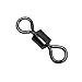 Threemart Rolling Barrel Fishing Swivel Stainless Steel Black Nickel 30Lb to 350 Lb