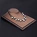 Freshwater Pearl Choker Cultured Pearl on 2 Strand Leather Necklace Collar Costume Jewelry for Women 16’’ Black