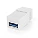 TNP USB 3.0 Keystone Jack Insert - Snap in USB Keystone Female to Female Coupler Adapter Connector Compatible with Superspeed USB 3.0 and USB 2.0 Port for Wall Plate Outlet Panel (White, 5 Pack)