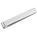 HONEY BEAR 1.57inch Mens Boys Skinny Tie Clip Bar for Narrow Tie Wedding Gift 4cm (Brushed Silver 4cm)