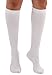 ABSOLUTE SUPPORT Made in USA - Cotton Compression Socks for Women and Men 20-30mmHg - Opaque Stockings for Running, Hiking, Travel, Flight, Nurses, Airplane - White, Large - A105WH3