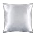 PONY DANCE Silver Throw Pillows - Sparkling Sequins Decor Cushion Covers Glitzy Sequin Solid Throw Pillowcases for Party/Christmas, Hidden Zipper Design, 18 inch Square(45 cm), Silver, Pack-2