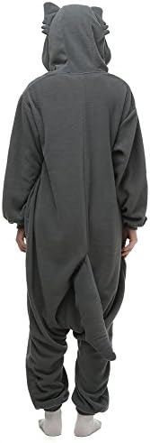 OLadydress Unisex Wolf Cosplay Pyjamas, Animal Costums Onesie for Adult Women Men