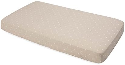 little unicorn taupe cross crib sheet