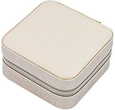 Madera Joyero Ataúd, Caja de Almacenamiento Pendiente de La Cremallera