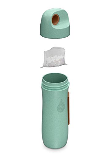 pH Conscious Filtered Water Bottle - Alkaline Water Filter Ionizer - Filtering Purifier Bottle - Made from Wheat Straw- Increase pH, Reduce Fluoride, Remove Heavy Metals & Chlorine, 16oz, 450ml