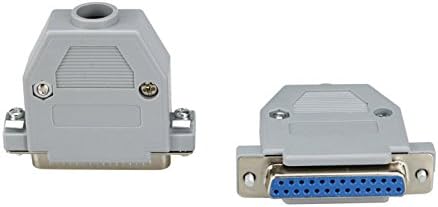 VIKINS DB25 25 WAY D SUB FEMALE SOCKET CONNECTOR WITH BLACK HOOD/SHELL(Pack of 2)