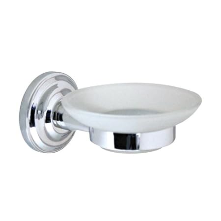 MODONA 6259-A Frosted Glass Soap Dish Polished Chrome Viola Series