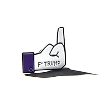 Cicitop Anti Trump 2020 Campaign Raised Middle Finger Enamel Lapel Pin Badge Brooches Fashion Brooch Pin