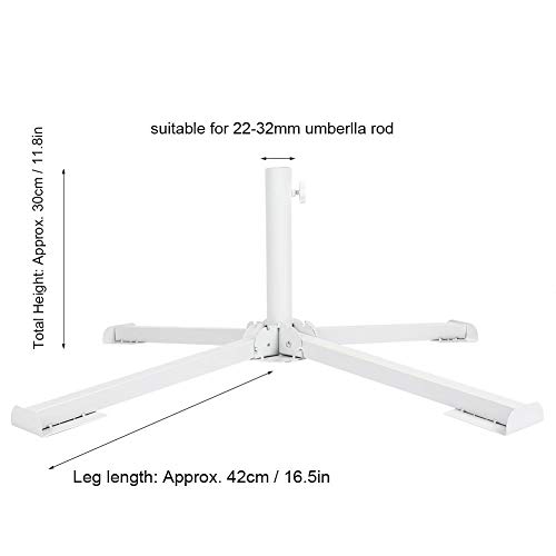 Jeffergarden Sunshade Holder Portable Sun Umbrella Four-Legged Base Stand Foldable Accessories Waterproof Durable for Garden Patio Outdoor
