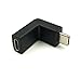 USB C Angle Adapter, Poyiccot 90 Degree USB-C Type C Male to Female Adapter, Upward & Downward Angled USB-C USB 3.1 Type-C Extension for Laptop & Tablet (Updown)