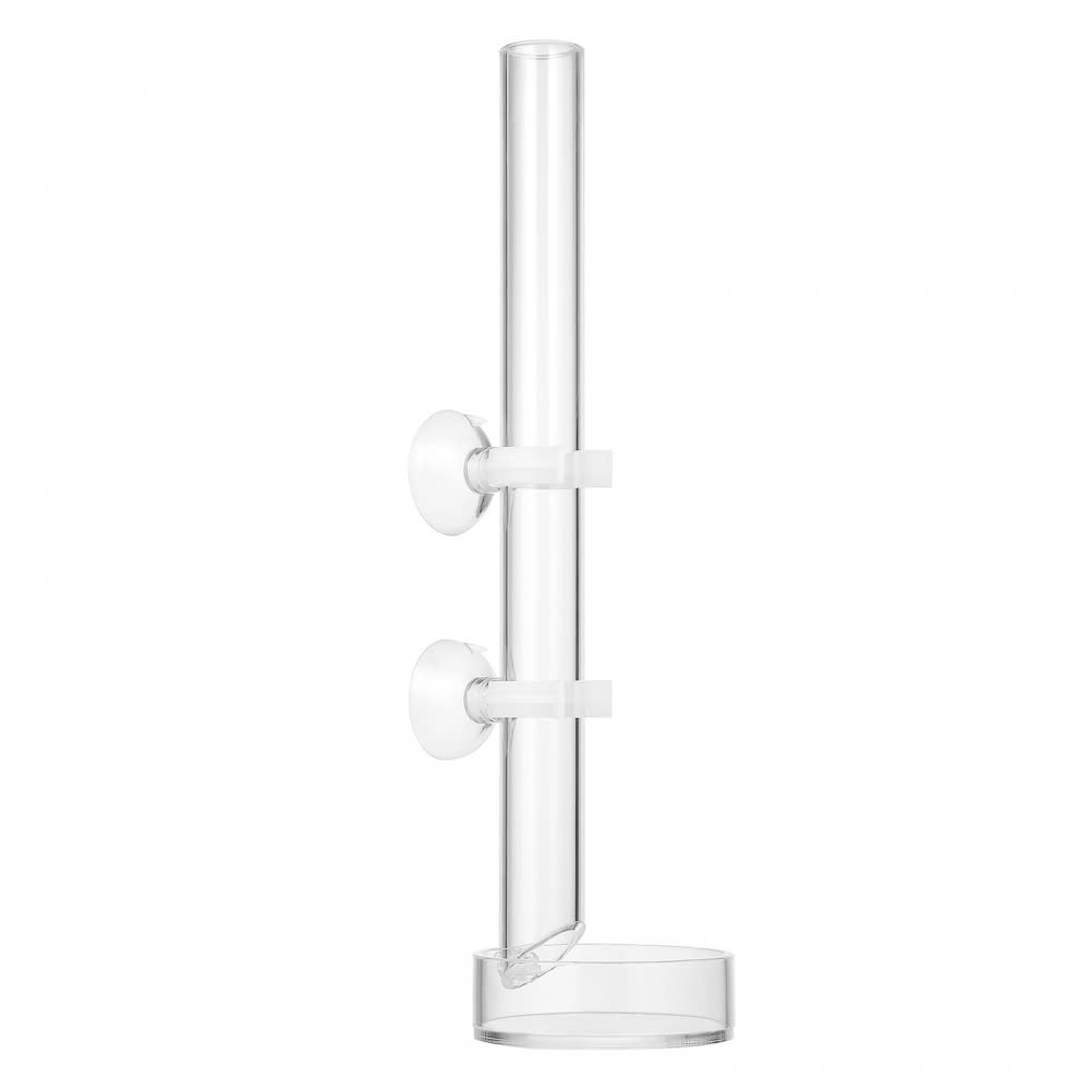 Shrimp Feeding Tube, Acrylic Feeding Dish Tray 27cm with 2 Suction Cups for Aquarium Fish Tank