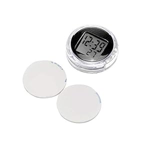 ABEDOE Moto digitale stopwatch universele digitale klok waterdichte motorhouder outdoor 3M kleefhorloge (zwart)