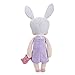 SKM Me Too Angela Stuffed Soft Cuddly Doll Toy Bunny Girls Baby Plush Rabbit Doll for Baby Kids, Birthday Gifts, Kid's Sleeping Partner, 14 inch+Gift Bag (Purple)