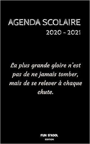 Agenda Scolaire 21 Agenda Journalier 2 Jours Par Page Couverture Citation Amazon Fr Edition Fun S Kool Livres
