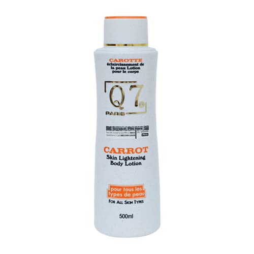 Q7 Paris Carrot Skin Lightening Body Lotion | Safe & Effective Skin Lightening Formula| Ultimate Skin Solution for Hydration, Moisturisation, Acne Scar & Dark Spot Corrector- 500ml