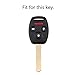 Ezzy Auto A Pair Black Silicone Rubber Keyless Entry Remote Key Fob Case Skin Covers Protector for Honda 3+1 Buttons