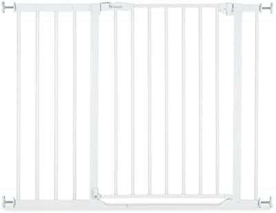 Barrière De Sécurité Enfant Hauck Clear Step 2 - Seuil Plat - Ouverture Double Sens - Sans Perçage - Blanc (96-101cm)