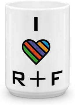 Rodan and Fields White Coffee Mug 15 ounce oz | I heart R F RF R+F MUG 15oz