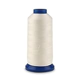 Tinksky 3000 Yards Spool Polyester Embroidery Machine Thread Luminous Glow In The Dark Sewing Thread (White)
