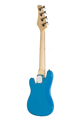 Raptor 3/4 Size 38 Inch Kids Child 4 String Electric P Bass Package - BLUE with 5W Amp, Gig Bag, Strap, Cable, Pick - Thumbnail 2