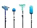 EVERSPROUT 7-to-20 Foot 4-Pack Duster Squeegee Kit with Extension-Pole (25+ Foot Reach) | Swivel Squeegee, Hand-Packaged Cobweb Duster, Microfiber Feather Duster, Ceiling Fan Duster, Telescopic Pole